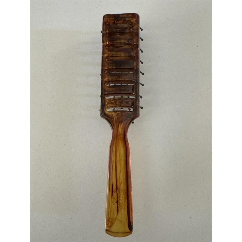 Vintage Goodie, Amber, Small Hairbrush Orange Clear Ball Tip, Usa‎